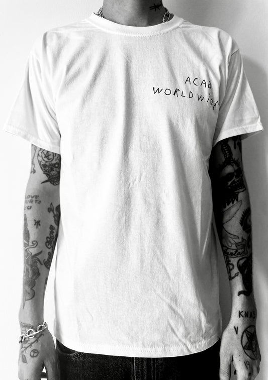 GLORY HOLE REC - ACAB WORLDWIDE - WHITE T-SHIRT