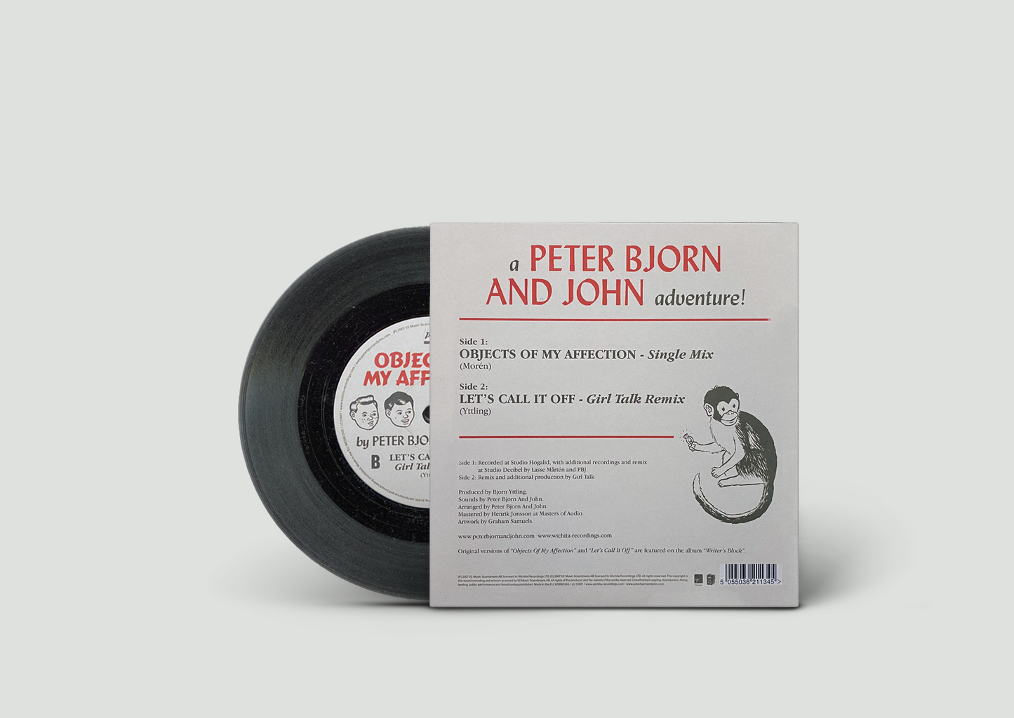 PETER BJORN AND JOHN - OBJECTS OF MY AFFECTION - 7" SINGLE VINYL