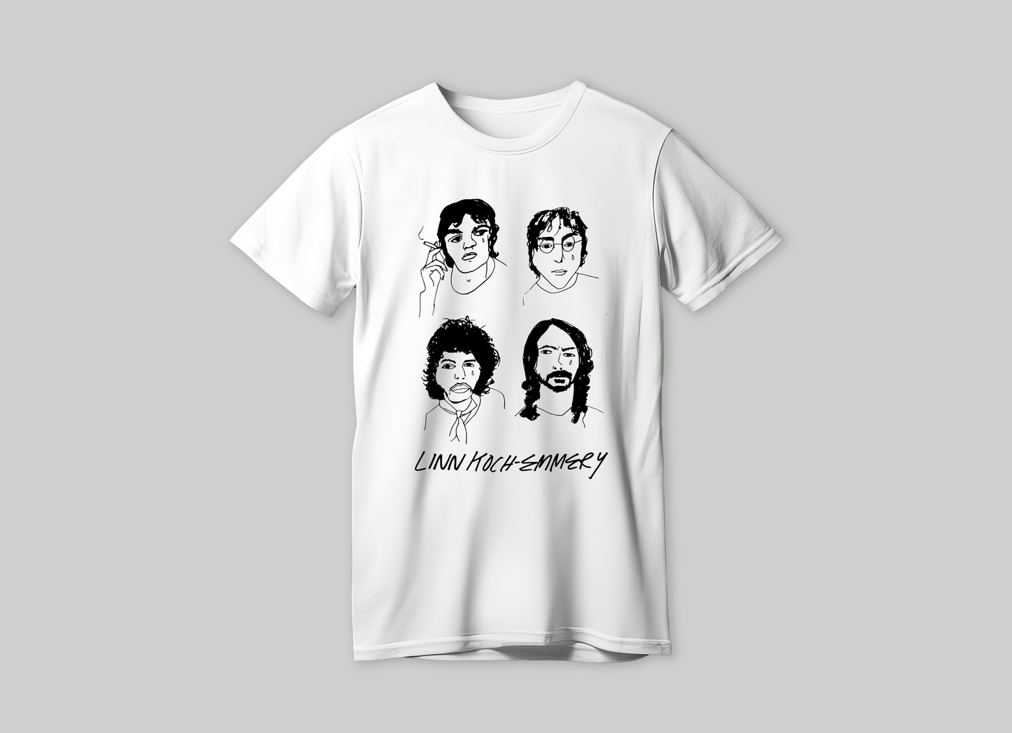 LINN KOCH-EMMERY - MENS TEARS - WHITE T-SHIRT