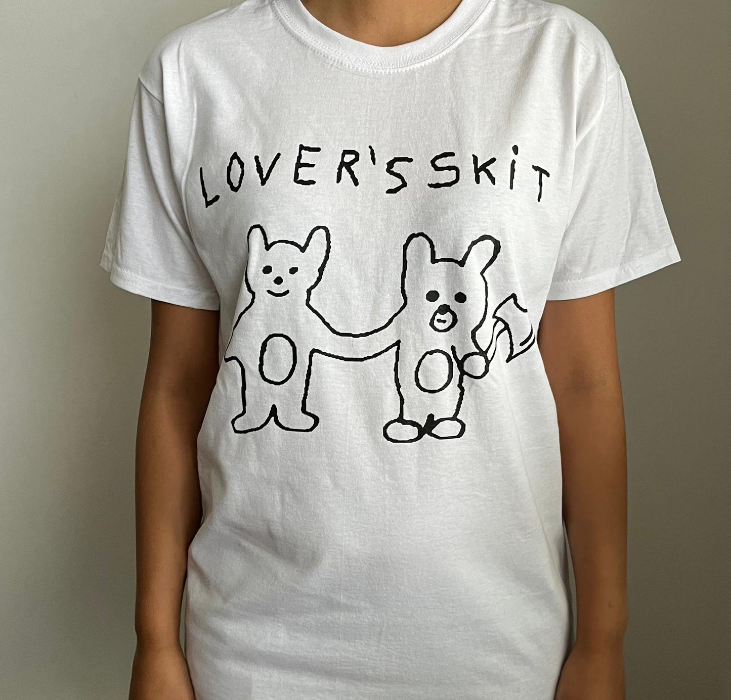 LOVER'S SKIT - BEAR LOGO - WHITE T-SHIRT