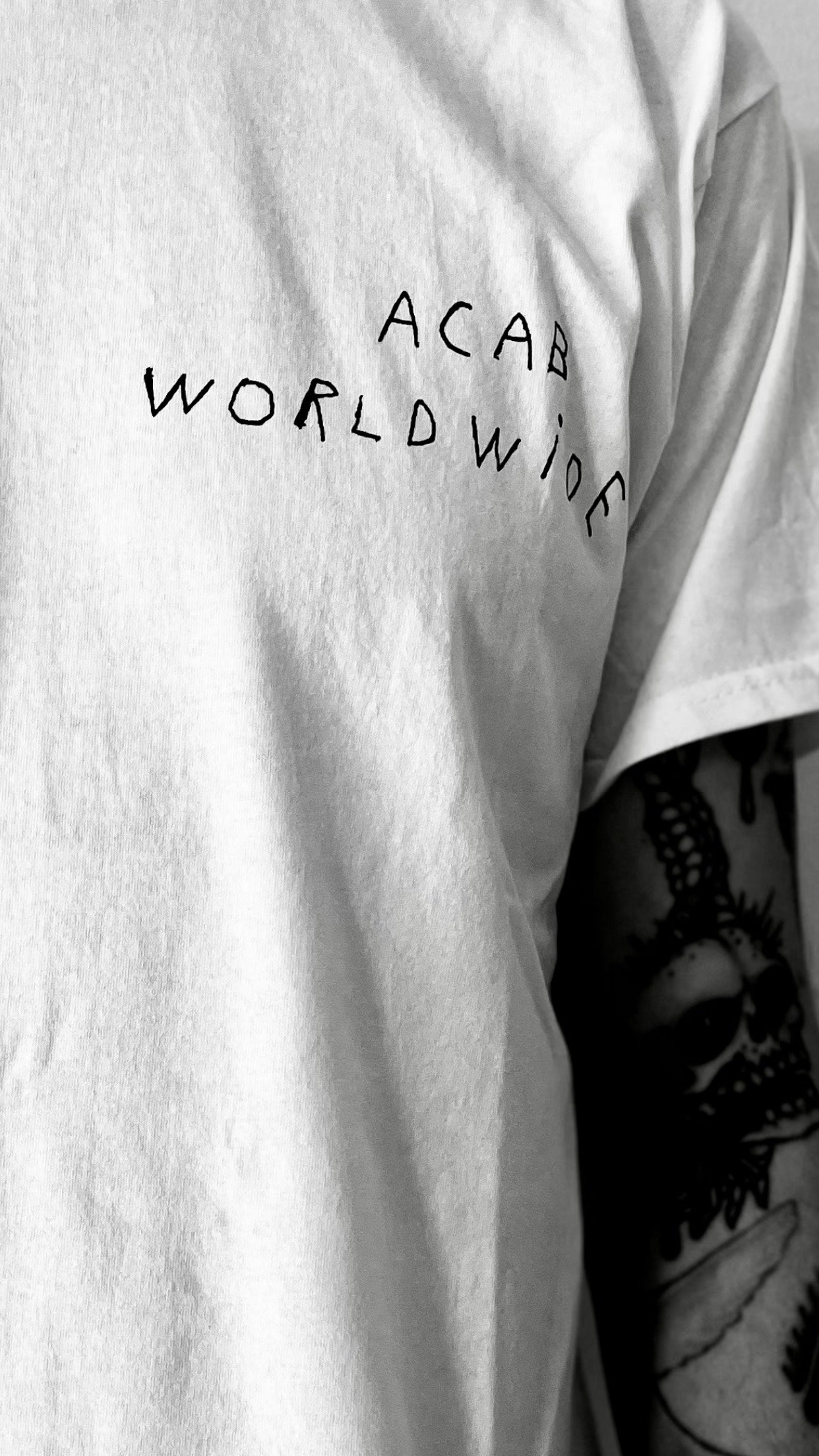GLORY HOLE REC - ACAB WORLDWIDE - WHITE T-SHIRT