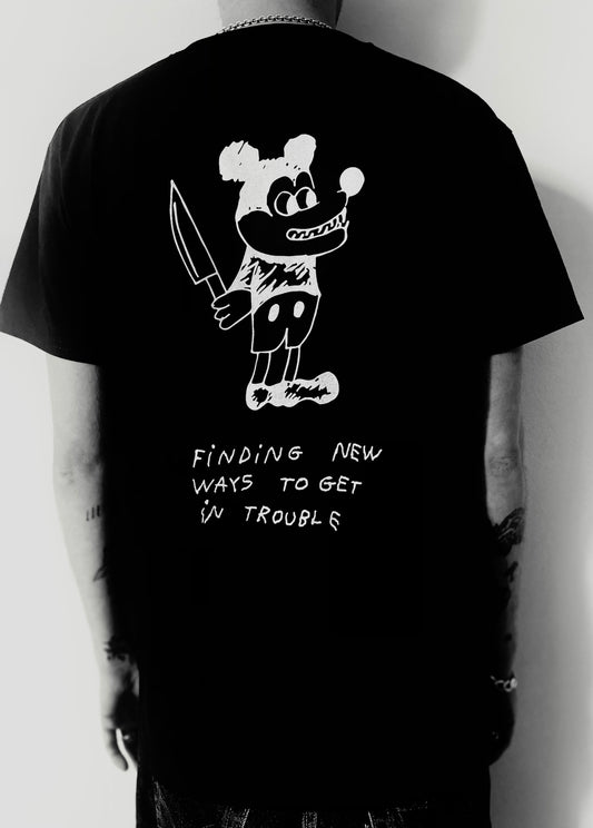 YIKES  - YIKES + MICKEY - BLACK T-SHIRT